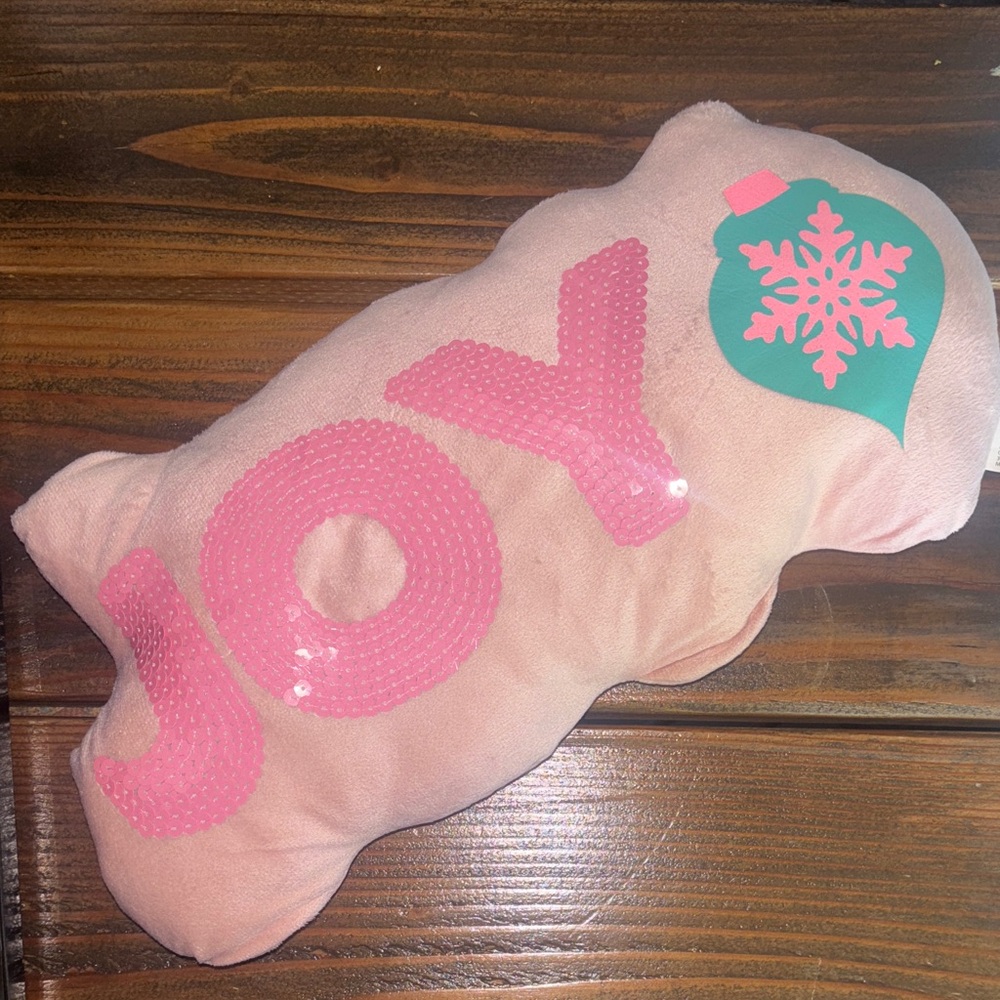 Pink Joy Pillow with Ornament Design